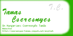 tamas cseresnyes business card